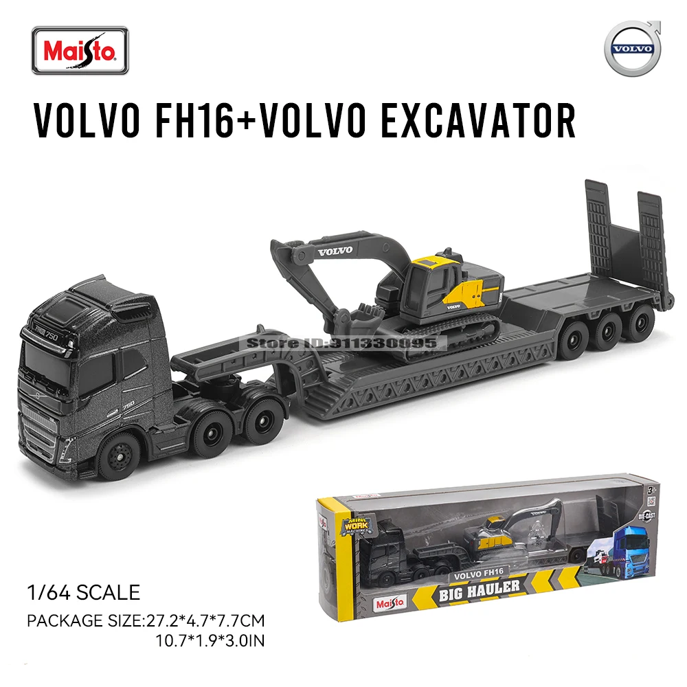 Maisto 1:64 SCANIA 770 S Volvo Forklift Transport Vehicle Excavator die-cast precision model car Model collection gift