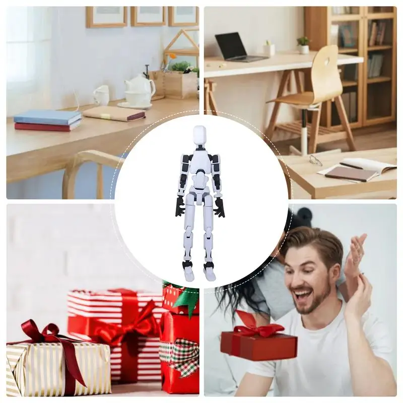 Dummy 13 Action Figure Multi-jointed Movable Robot Dummy Action Figures Toys DIY Assembling Desktop Robot Figure For Kids