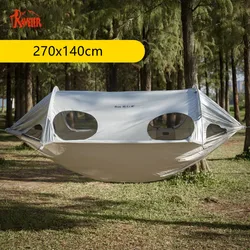 Rede com mosquiteiro para crianças e pais, acessórios de acampamento ao ar livre, módulo espacial de viagem, 270x140cm