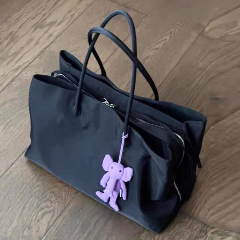 

Korean Casual Tote Bag For Women Luxury Designer Handbag Purse 2025 New In Polyester Large Capacity Top Handle Underarm Shoulder