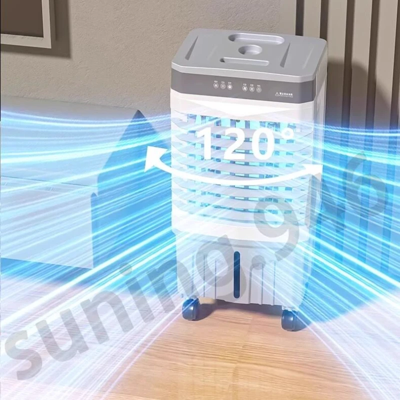 Portable Cooling Fan Air Cooler Single Cold Type Cold Air Conditioner Fan for Home Living Room Bedroom Lab