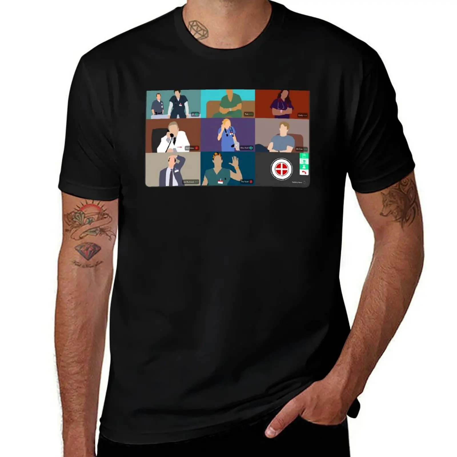 Scrubs Virtual Hangout T-Shirt Work Outdoor Short Sleeve Tee T-Shirt