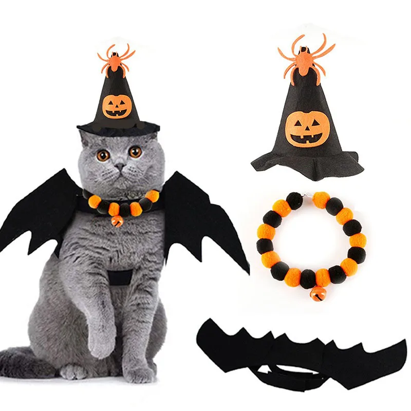 Halloween Themed Warm Pet Outfit Set Winter Thermal Costume forDogs Cats Holiday Dress Up Outdoor Accessory