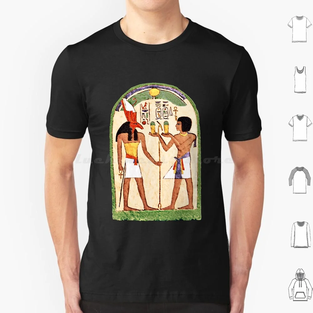 Rameses I Offering To Set Stele. ( Repainted ) T Shirt 6xl Cotton Cool Tee Ancient Egypt Egyptian Rameses Ramesses Ramses