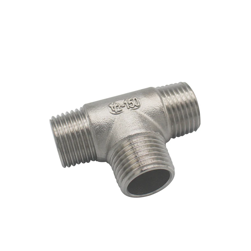 

1/4'' - 2'' BSP Male Thread 304 Stainless Steel Equal 3 Ways Tee Type Water Pipe Fitting SS304 Joint Connector