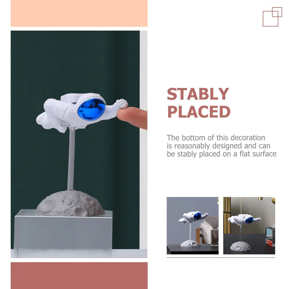 

Flying Astronaut Statue Decor Resin Material Compact Size Fine Workmanship Desktop Home Office Living Room Bedroom Decoration