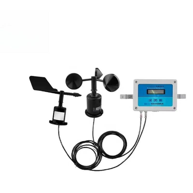 Aice Tech Digital Recorder Meteorological Anemometer Speed Sensor Crane Detection Wind Speed Direction Measurement IP66