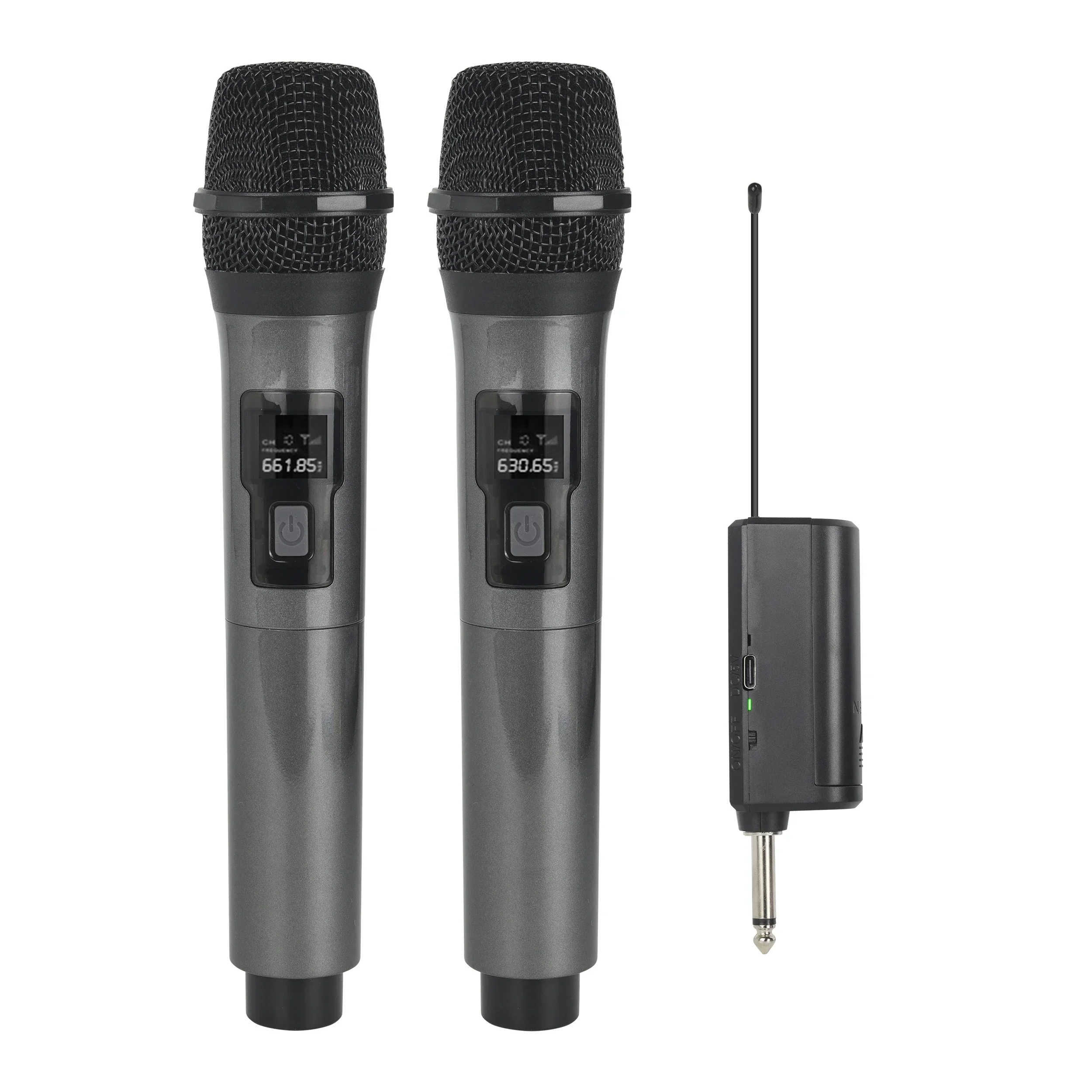 

For Party Karaoke Professional Church Show Meeting Wireless Microphone 2 Channels UHF Fixed Frequency Handheld Mic Micphone