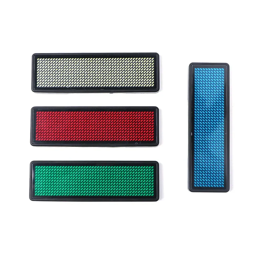 Mini badge numérique LED aste Bluetooth, programmable, message défilant, nom, affichage d'étiquette, langues, bricolage