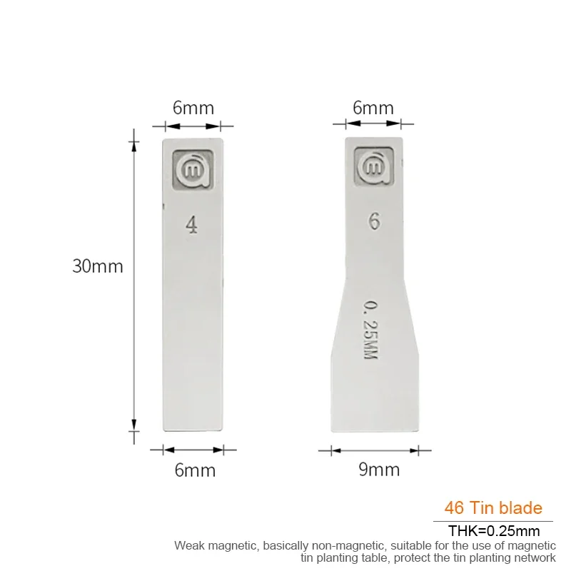 Amaoe Metal Knife Tin Scraping Blade Shovel UV Glue Knife for BGA CPU DDR NAND IC Chip Welding Mobile Phone Screen Repair Tools