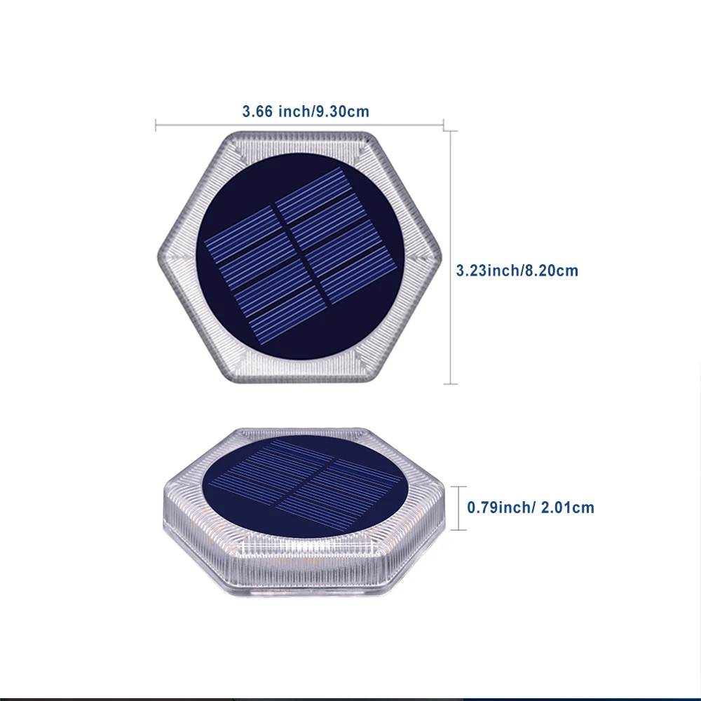 Solar LED Outdoor Deck Lights IP68 Waterproof Garden Step Lighting Auto On/Off Stairs Patio Pathway Yard Fence Wall Lamp