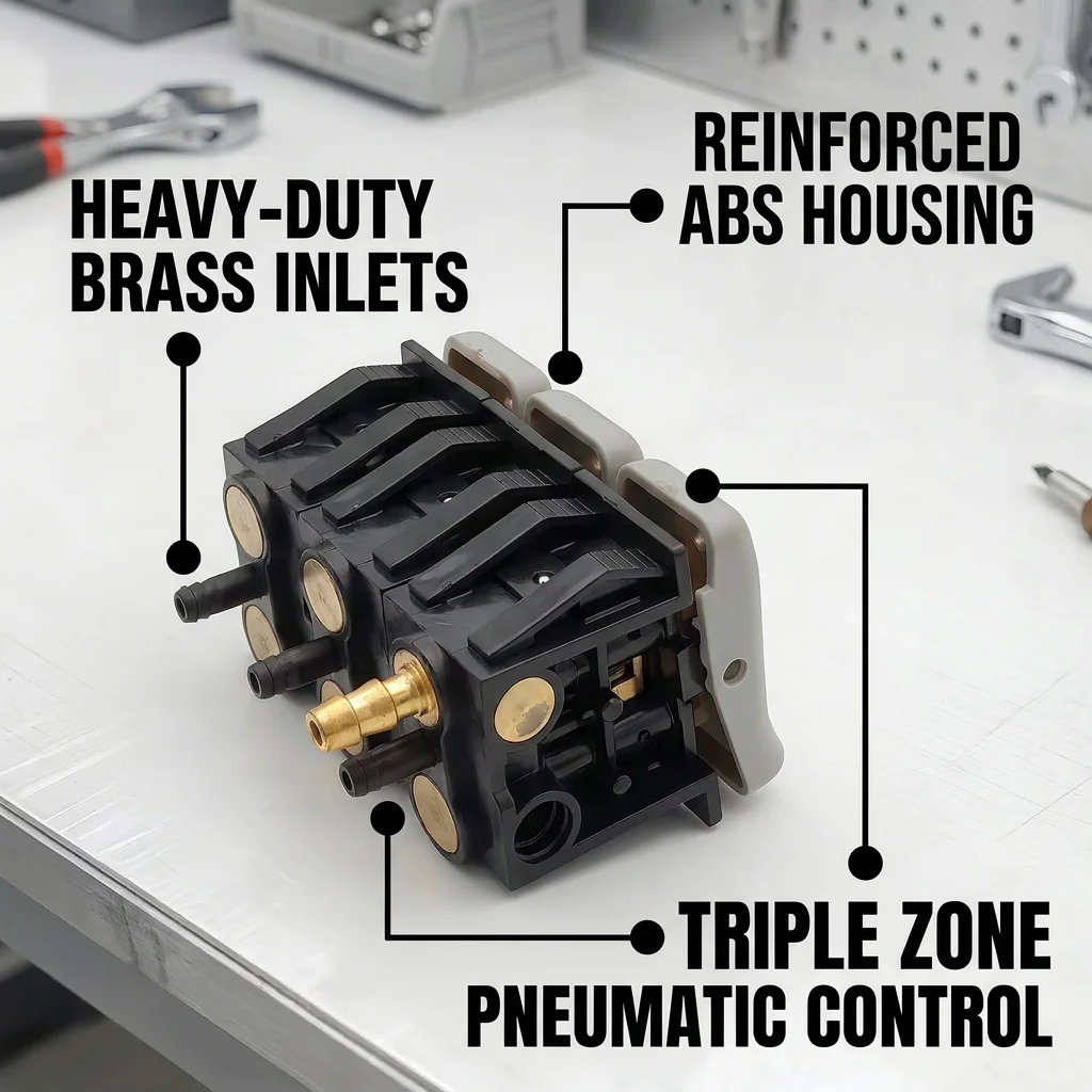 136985 1140080 Seat Air Lumbar Switch 3-Button Control Valve for Scania 4-Series P G R S Truck for ISRI NTS1 Seat Adjustment