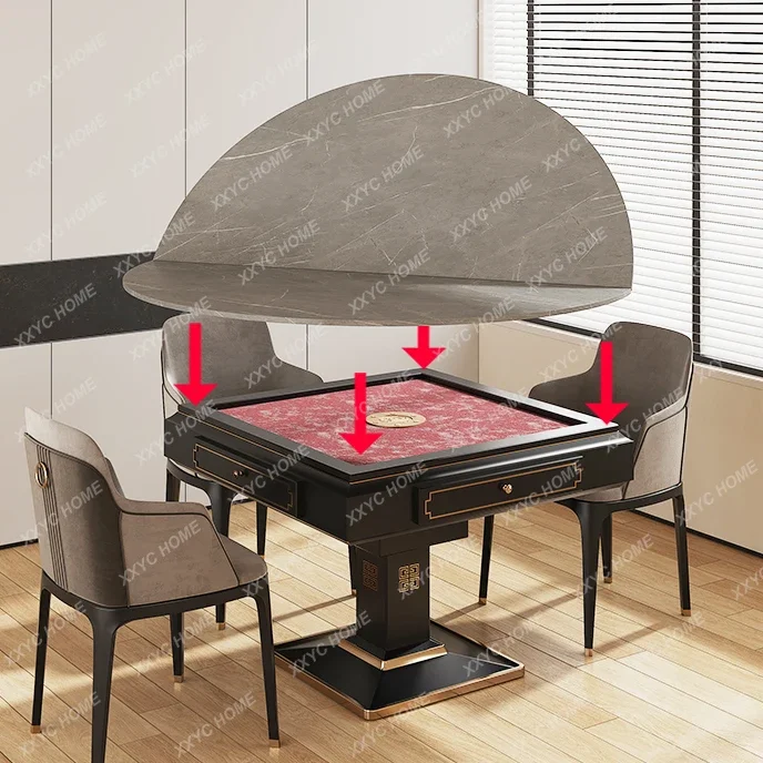 Mahjong machine desktop cover collapsible panel dining table round square mahjong table countertop pass