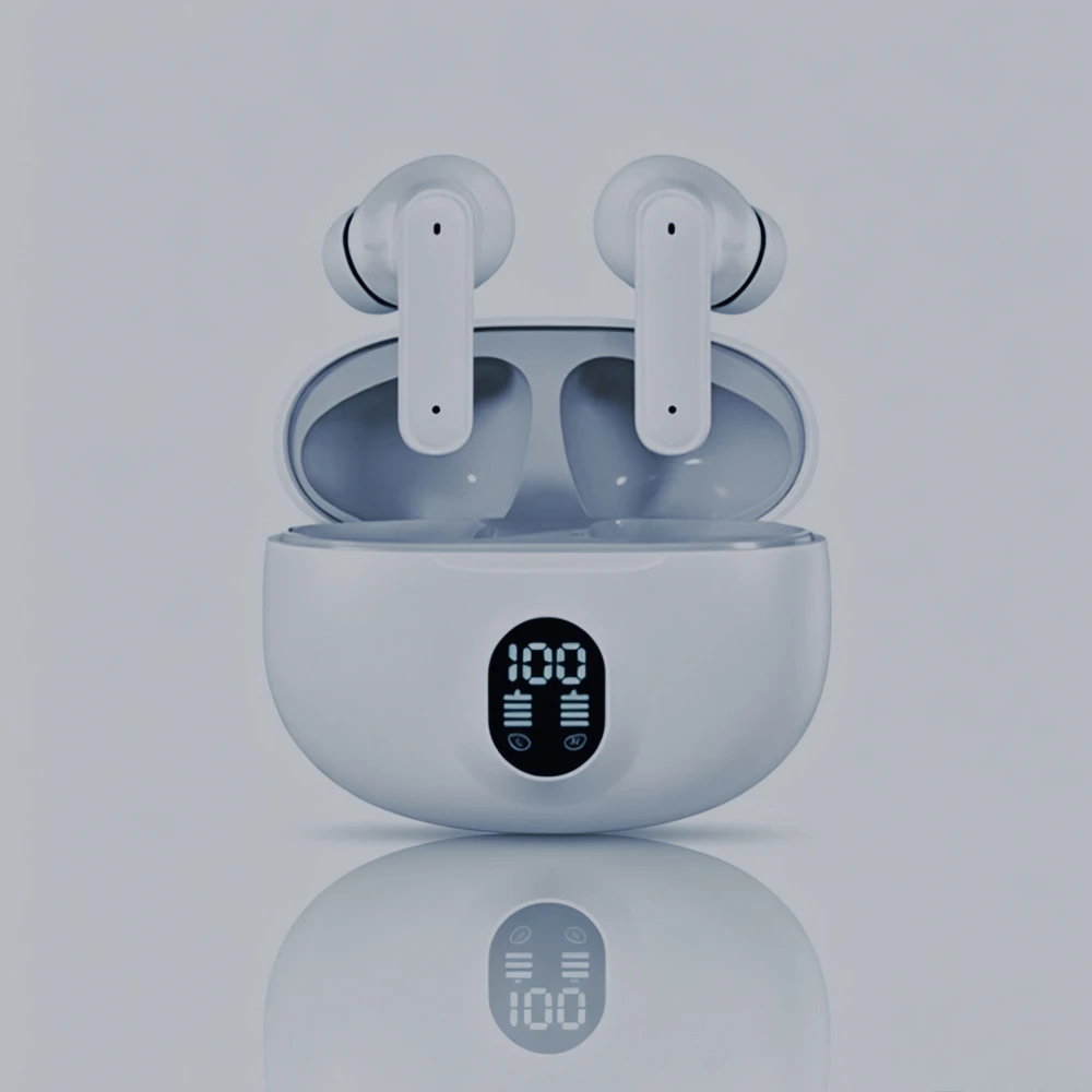 Mini écouteurs sans fil Bluetooth, isolation du bruit, grande batterie pour une autonomie prolongée, idéal pour les appels quotidiens, micro HD intégré