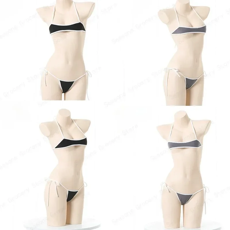 Women's Sexy Lace-Up Three-Point Bikini Set Erotic Backless Lingerie Bra And Panty Nightwear Underwear Set for Adult Women - Image 5