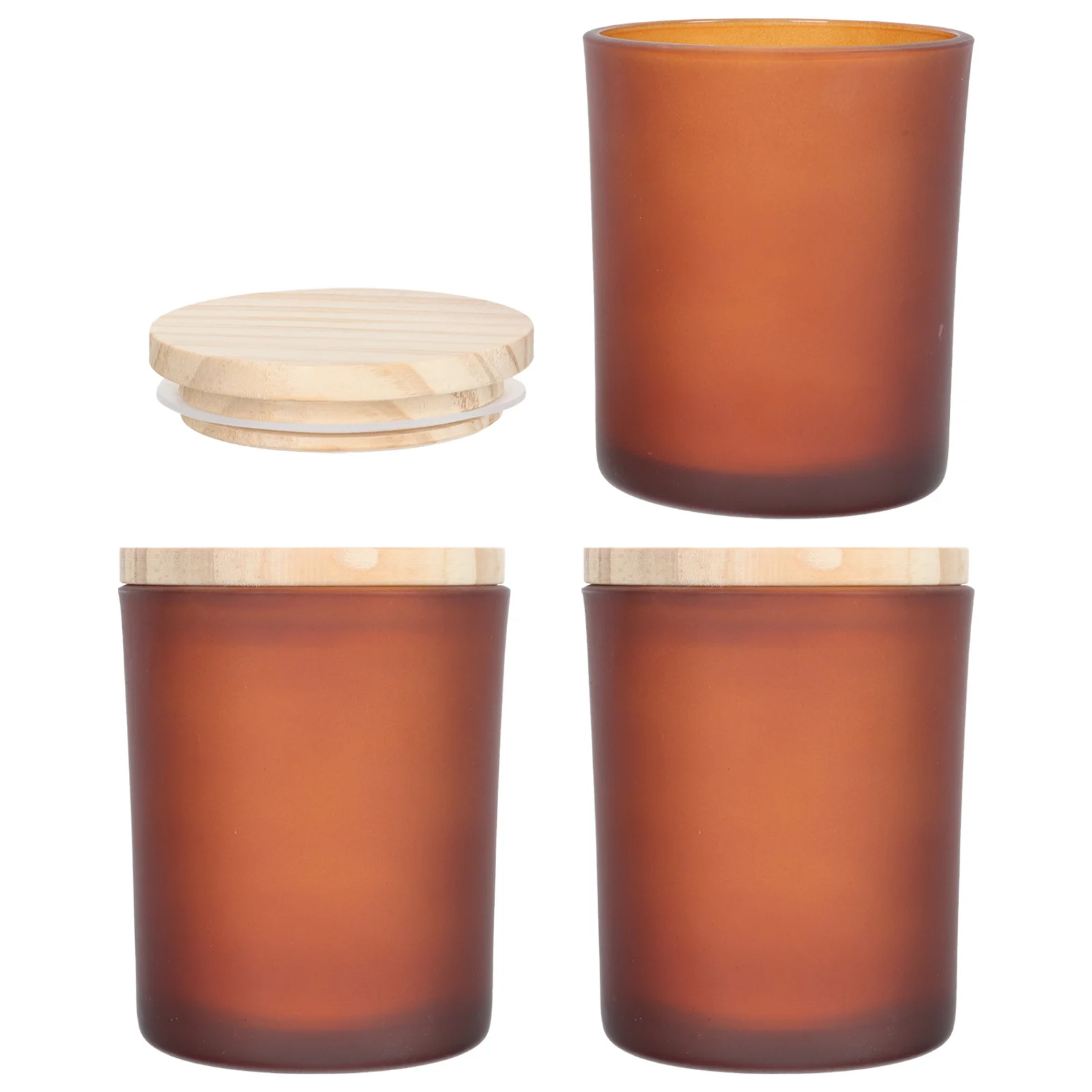 

3set Frosted Glass Cup Scented Holder Table Decor Romantic Dining Ornament Stylish Candlestick Home Decor Glass