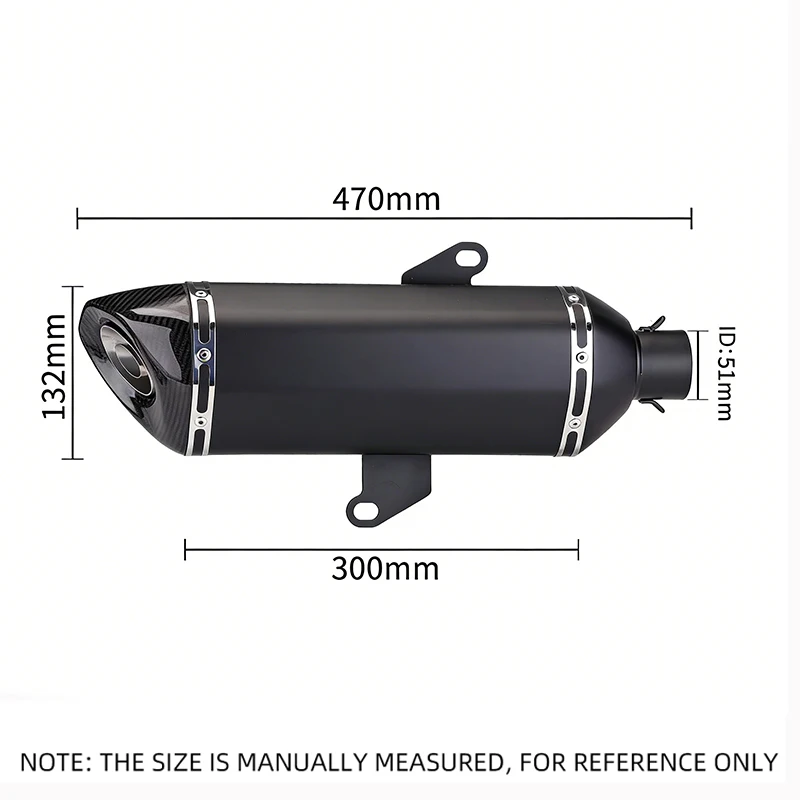 Motorcycle Exhaust Muffler Connection Middle Tube Link Pipe 51mm With Removeable DB Killer For Forza300 Forza 300
