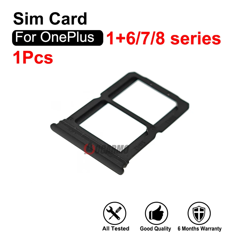 For OnePlus 6 6T 7 8 Pro 7T 1+6 SIM Card Dual Sim Tray Holder Adapter Socket Replacement Parts
