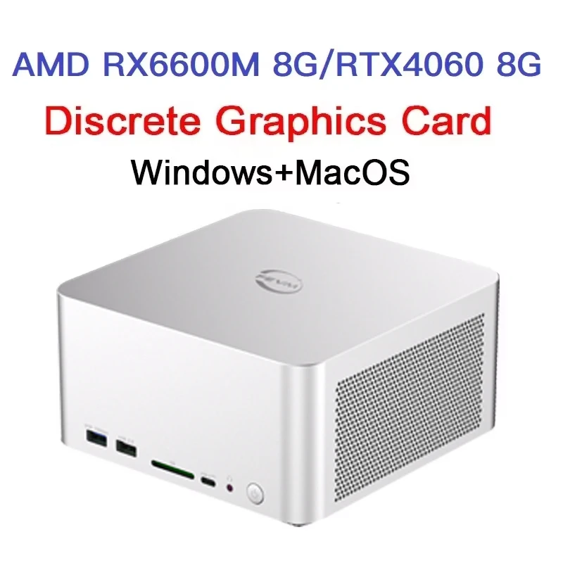 SZBOX FN60G V2 MINI PC AMD RX6600M 8G/RTX4060 8G Dedicate Card DDR5 Dual M.2 2280 NVME SSD PCIE 4.0 HD MINI PC Gamer Computer