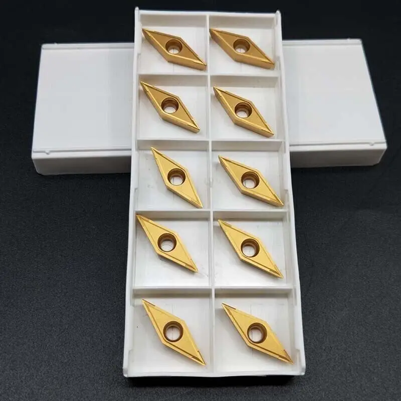 10pcs VCMT160404 CNC Indexable Carbide Inserts Turning Cutter Inserts VCMT331