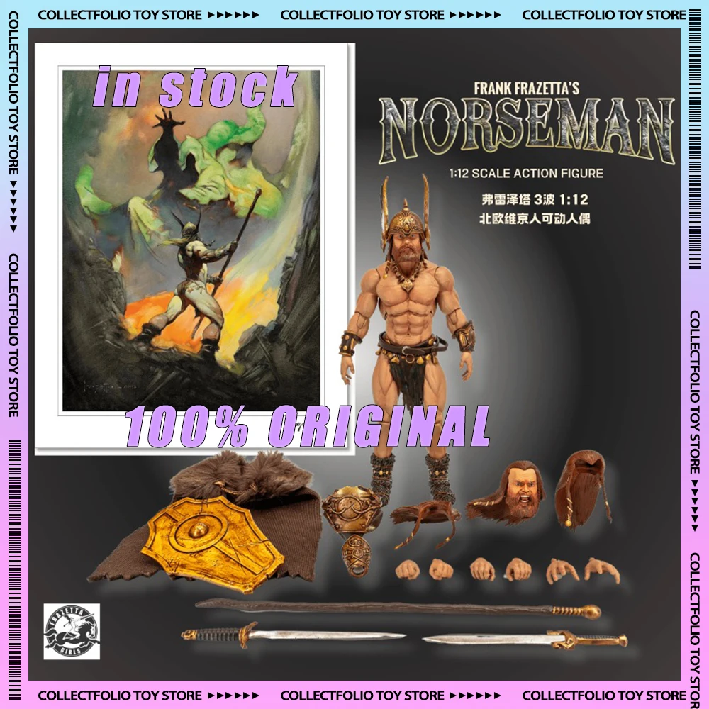 

In Stock Frank Frazetta Norseman 1/12 Nordic Vikings Scale Action Figure Collection Model Toys Gifts Frazettagirl