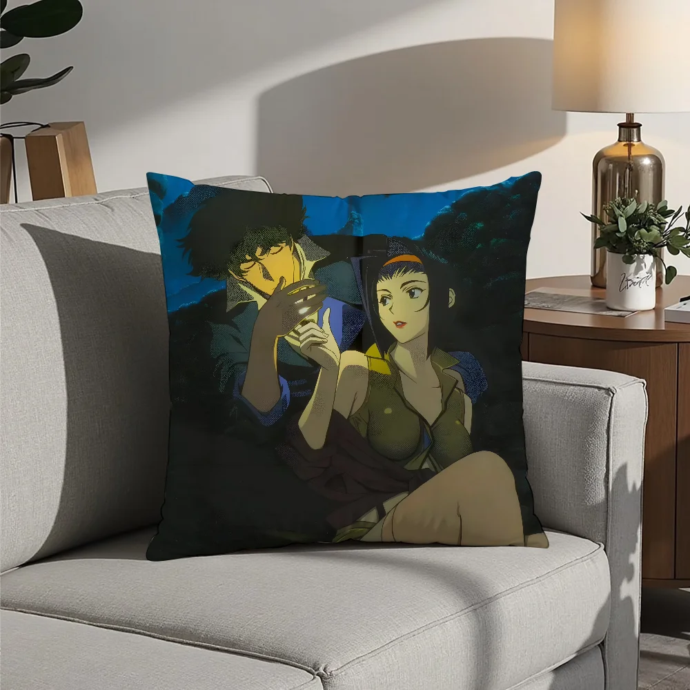 Anime C-Cowboy B-Bebop Pillow Case Plush Fabric Soft  Pillowcase Double Sided Print Cushion Cover Household Gifts