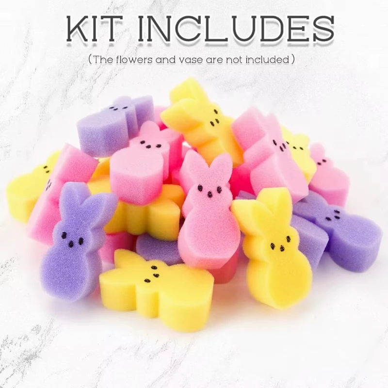 Juego de relleno de jarrón de conejo pelador de Pascua, decoración de primavera, decoración Interior del hogar, decoración central de mesa de comedor, 30 Uds.