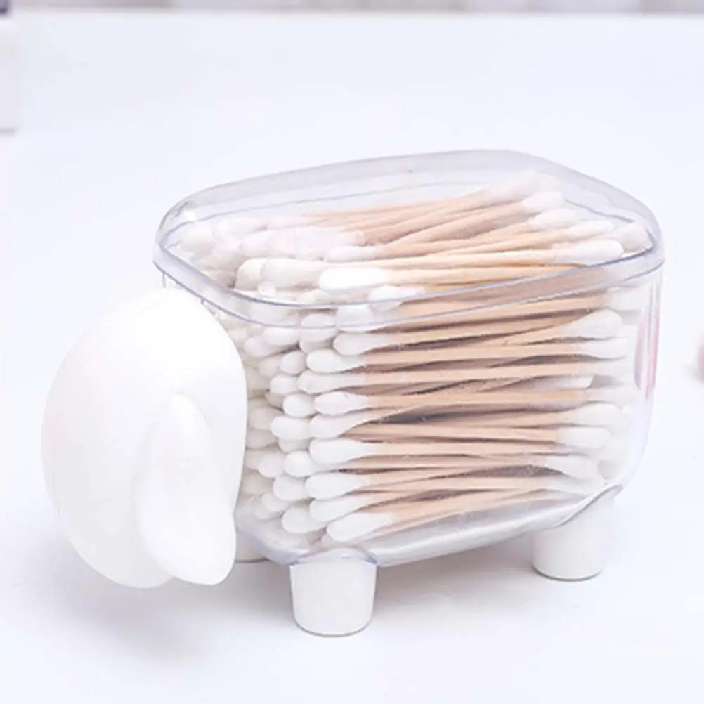 Animal-Shaped Toothpick Container Creative Acrylic Holder for Toothpicks Cotton Earphone Wires Medicine Sundries Home