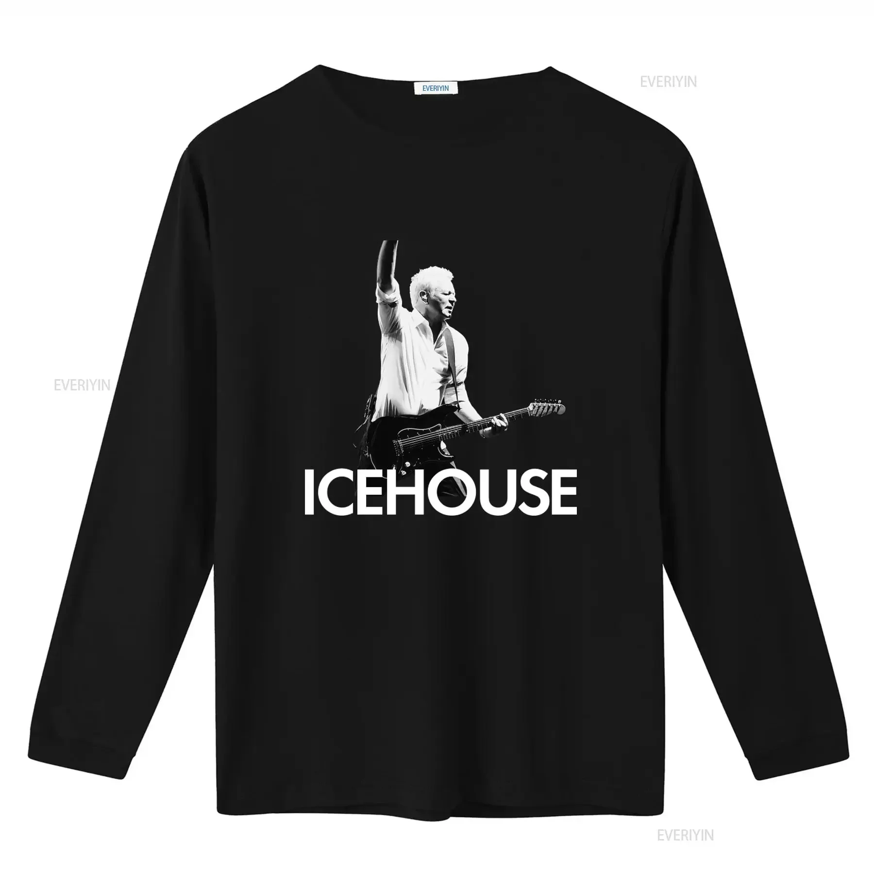 Vintage Icehouse Band Live Tour Cotton T Shirt Black Full Sizes Available vintage Washed fashion Unisex Slightly Versatile Soft