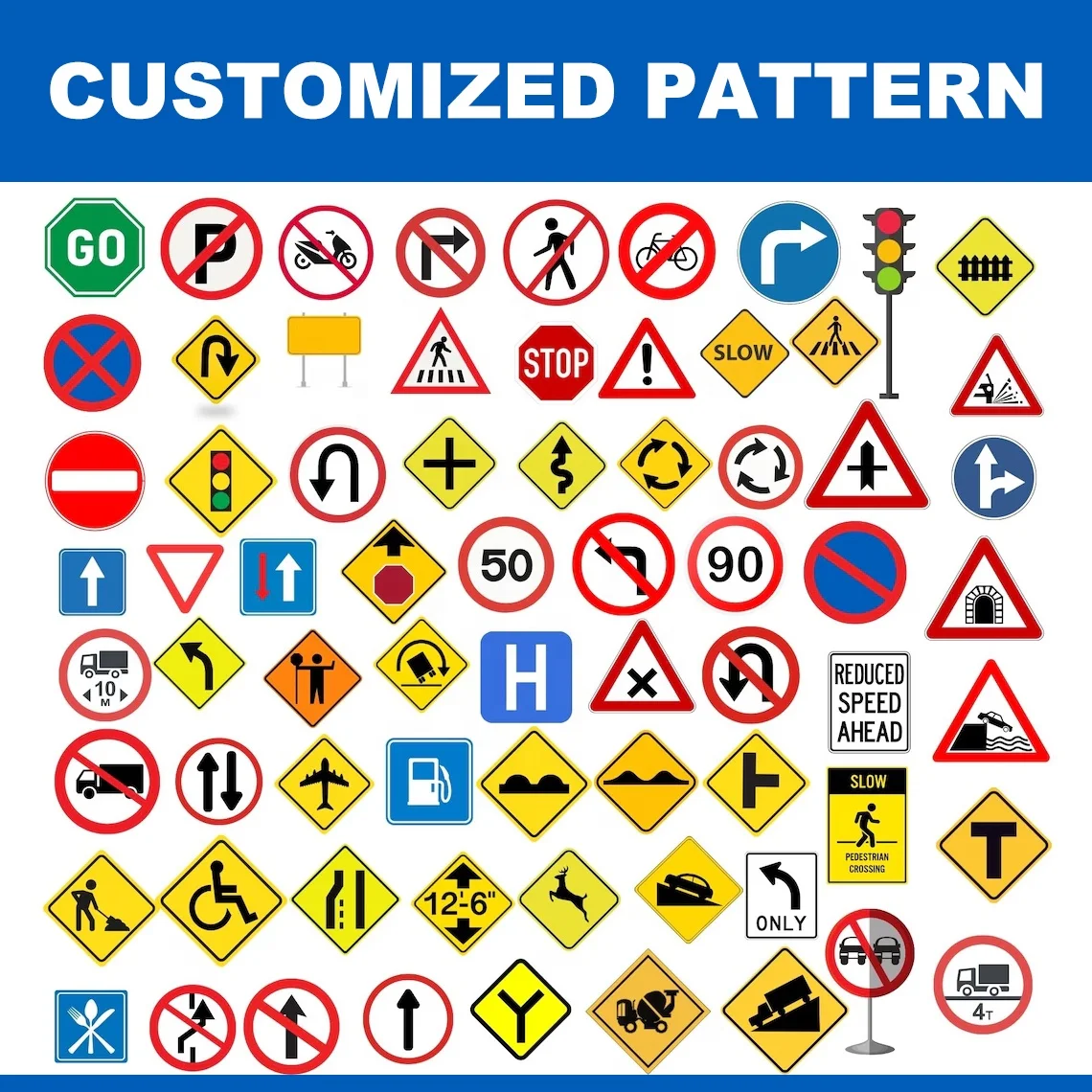 High Visibility Red Triangle Aluminum Outdoor Traffic Sign Board No Parking Sidewalk LED Flashing Light Solar Road Signs