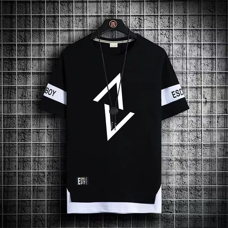 T Shirt Brand Men Clothing T-Shirts Fashion Short Sleeve Tshirt Streetwear Summer Round Neck Tees Man Sport Sportwear vintage