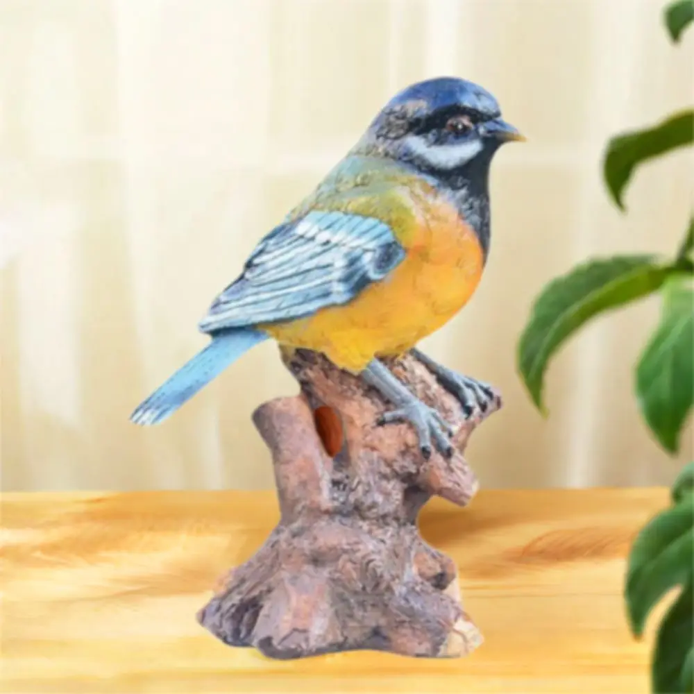 

Bird Sculptures Cute Miniature Bird Figurine Resin Vintage Small Animal Model Handmade Bird Statue Home Balcony Decoration