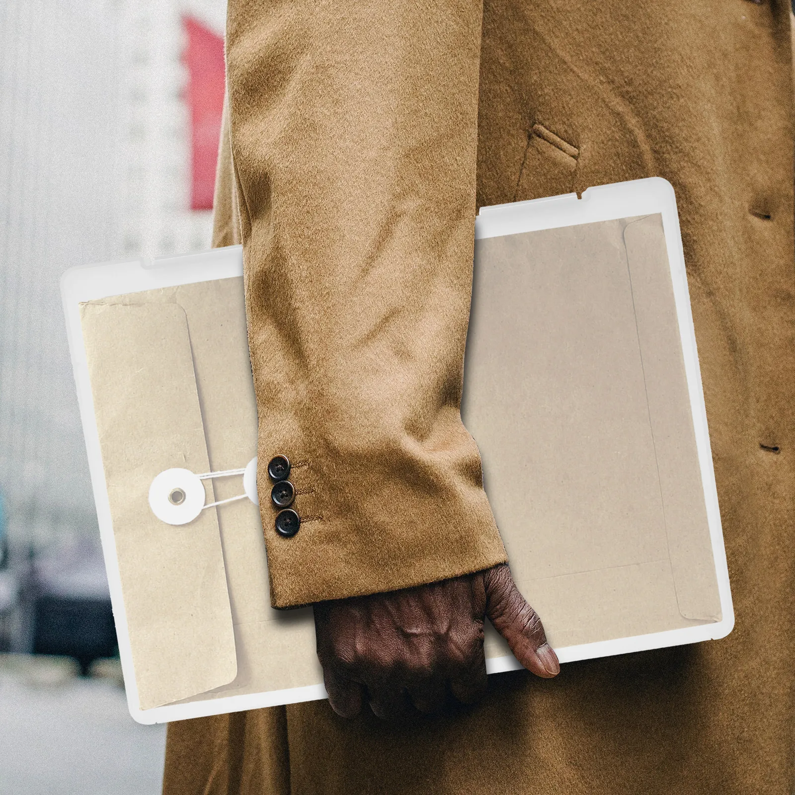 

Smooth Surface Clear Plastic File Box Portable Project Case for Daily Office Use Document Holder Birth Certificate Protector