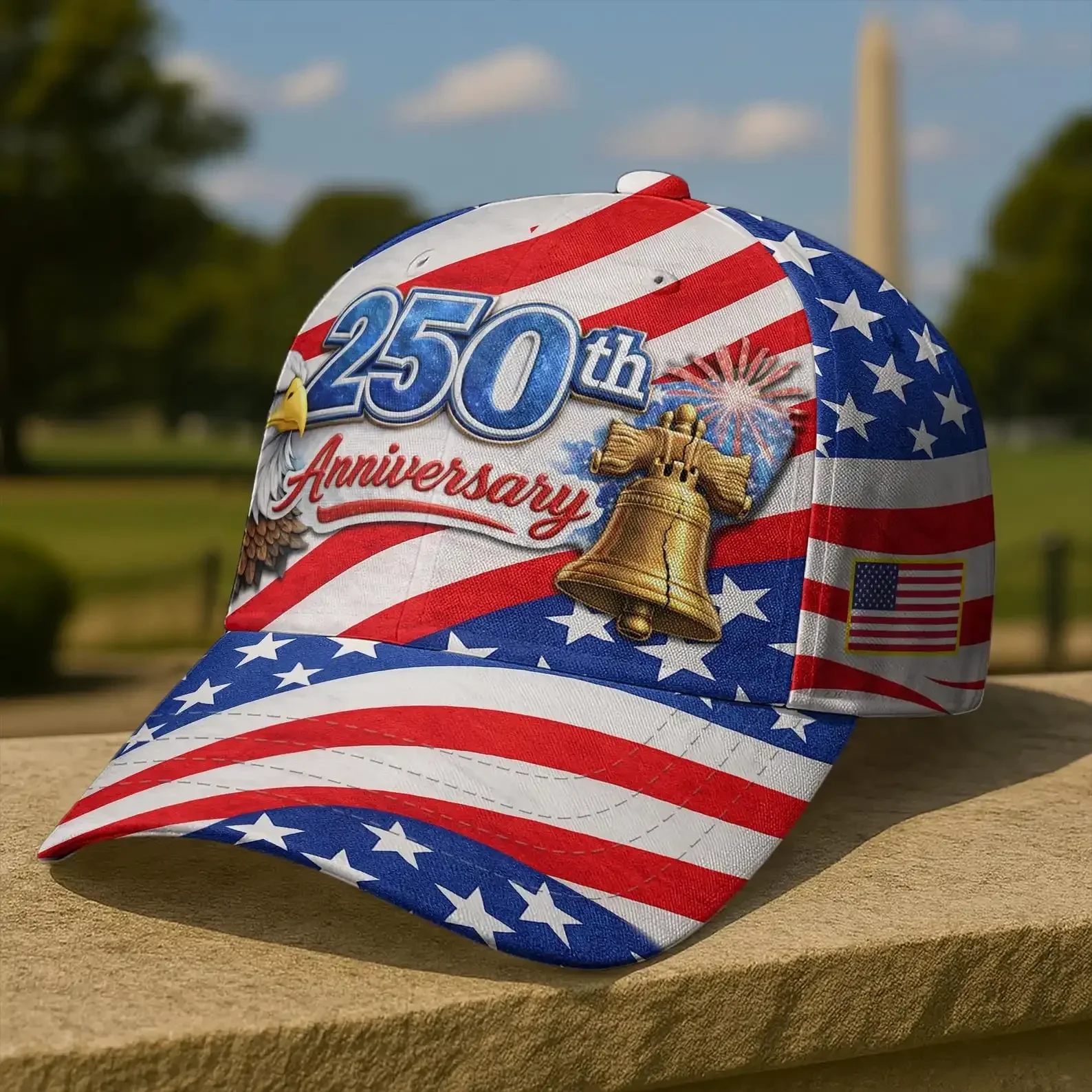 Customization 250th Anniversary USA Baseball Cap, Bald Eagle 4th Of July Hat, American Flag 1776–2026 Cap, Independence Gift, Gi