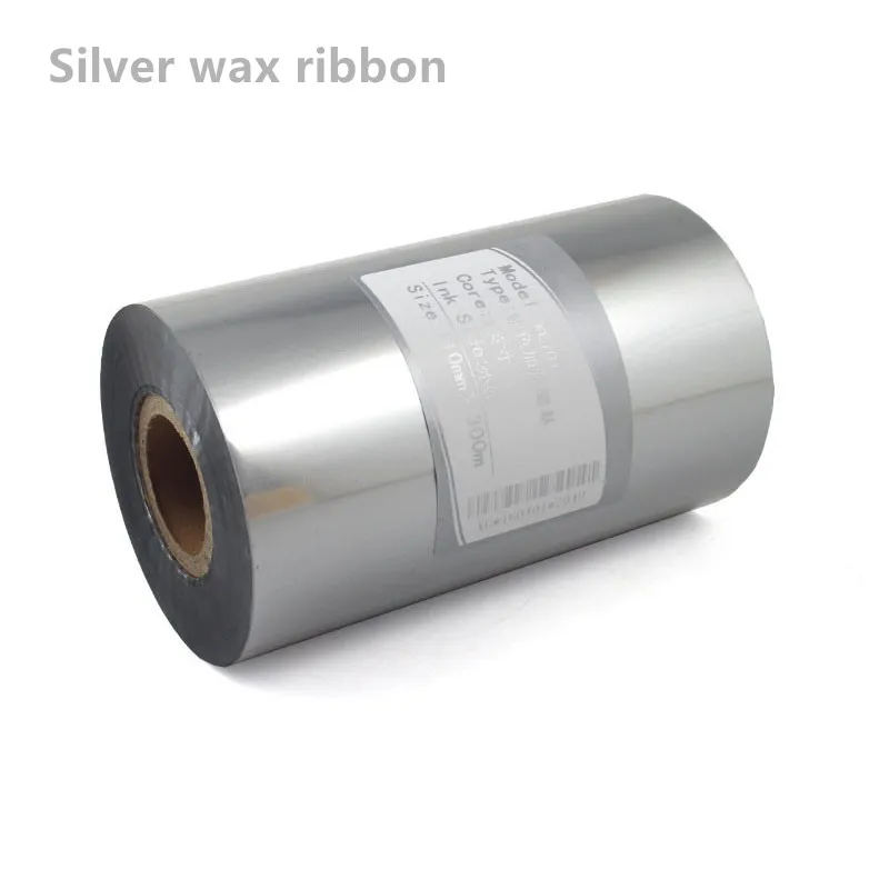 Golden and Silver Wax Ribbon Barcode Printer Thermal Transfer Printing Label Gold Silver Compatible Wax Ribbon