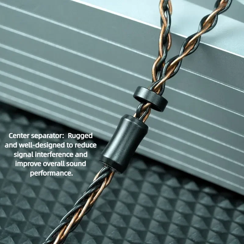 XINHS XH13A 8-Core 5N Single Crystal Kupfer versilbertes HiFi-Kopfhörer-Upgrade-Kabel 0,78 2PIN/IE900/MMCX/KZ QDC/TFZ – Detail 4
