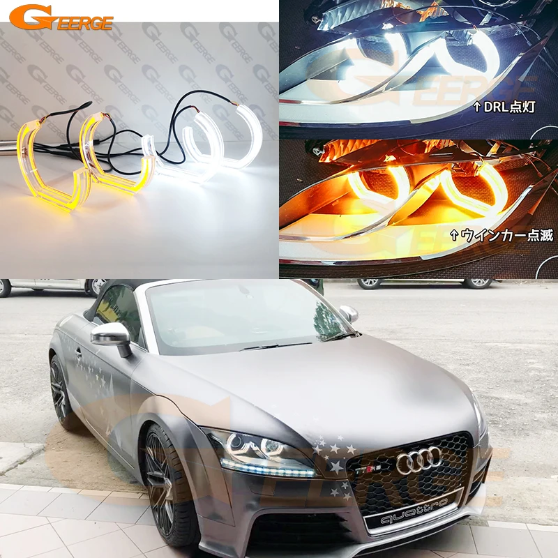 

For AUDI TT Mk2 8J 2006 2007 2008 2009 2010 2011 2012 2013 2014 Ultra Bright DTM M4 Style Angel Eyes Kit Halo Rings Led Strip