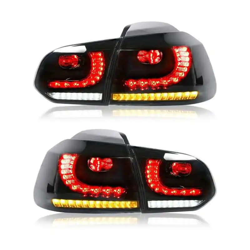 

Taillights Assembly New for R-Look Full LED Dynamic Tail Lights Smoked Lens Fit for VW Golf Mk6 GTI GTD R R20 2009-2013