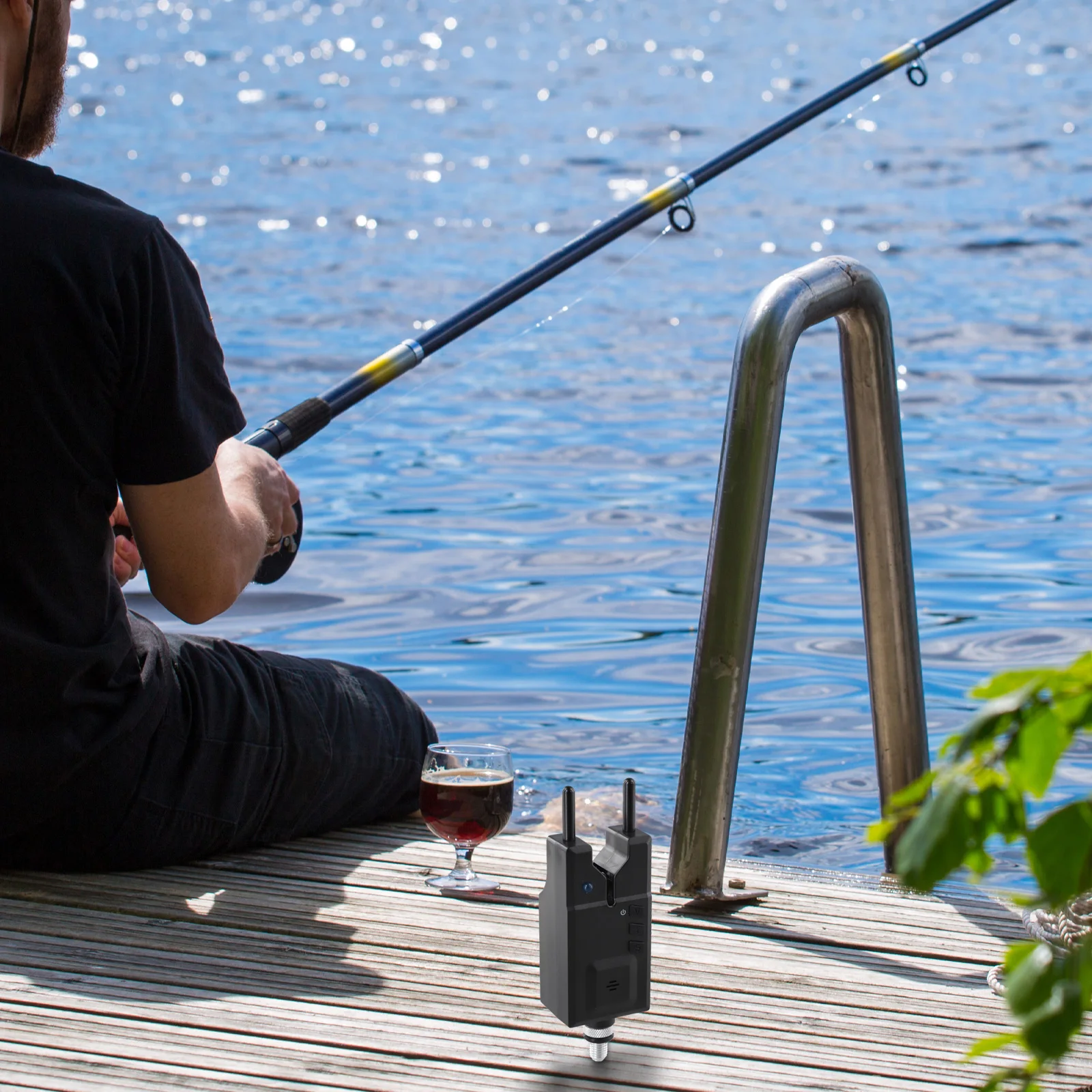 الأنشطة الخارجية 200 بطارية إنذار دغة ذكية غير متضمنة تصميم صغير الحجم ملحقات صيد خفيفة الوزن #6