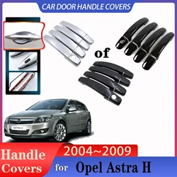 For Vauxhall Holden Opel Astra H A04 MK3 2004~2009 2005 Car Door Handles Cover Exterior Scratch Protective Decor Car Accessories