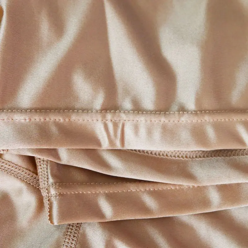 Glossy Summer Satin Men Skinny Running Shorts Fitness Plus Size Underwears Sport Bottoms