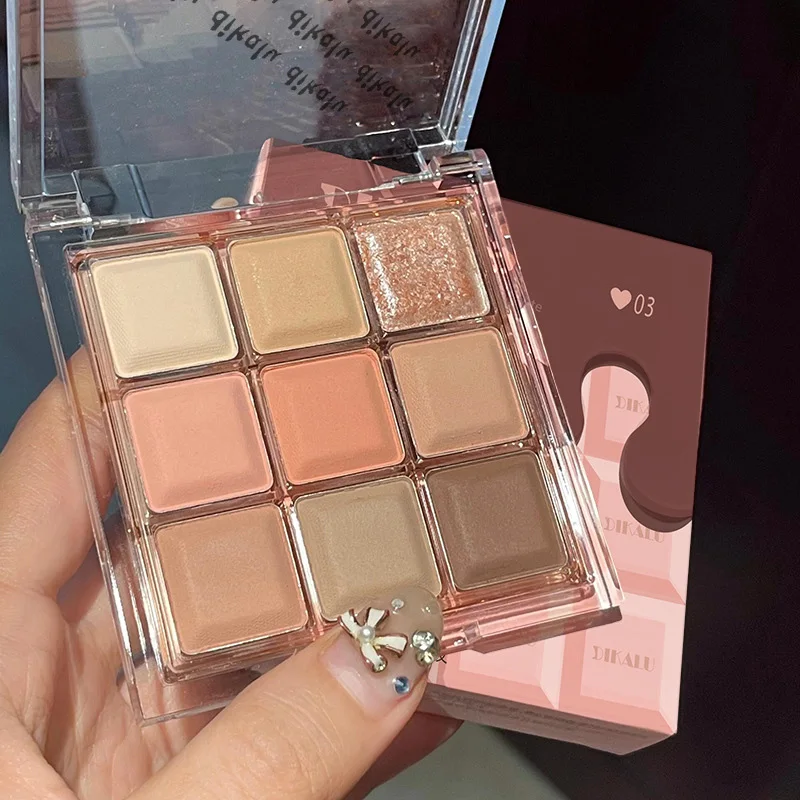 Punk esfumaçado sombra de olho preto rosa paleta perolado fosco paleta de sombra de longa duração olhos base sombra em pó cosméticos