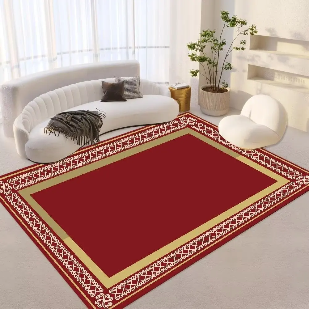 

Red Luxury Carpets for Living Room Decor Sofa Table Area Rug Modern Home Decoration Bedroom Carpet Non-slip Lounge Floor Mat