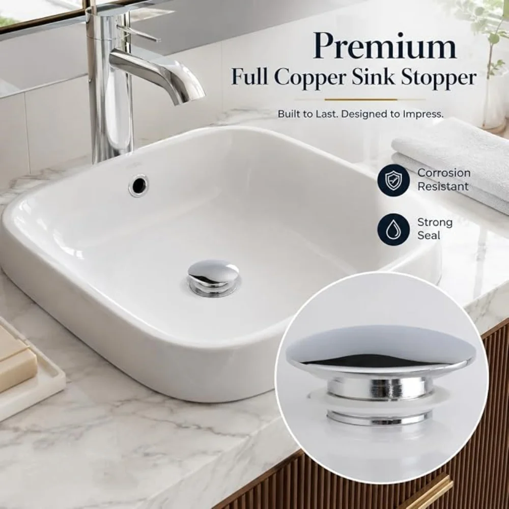 Washbasin Drain Press Type Leak Copper Plug Cover Replacement Core Bathtub Sink Drain Stopper for Washbasin Kitchen Bathroom