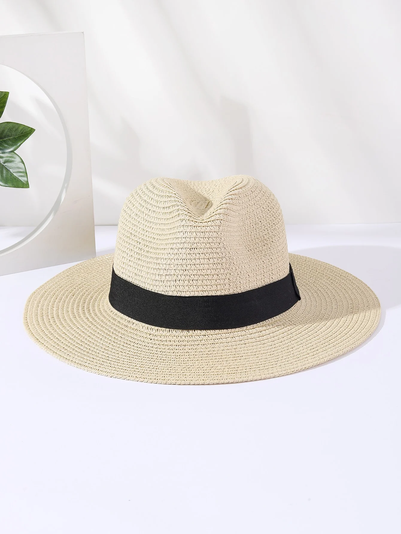 Summer collapsible large eaves custom logo straw hat eco-friendly breathable outdoor beach sunshade wide brim straw hats