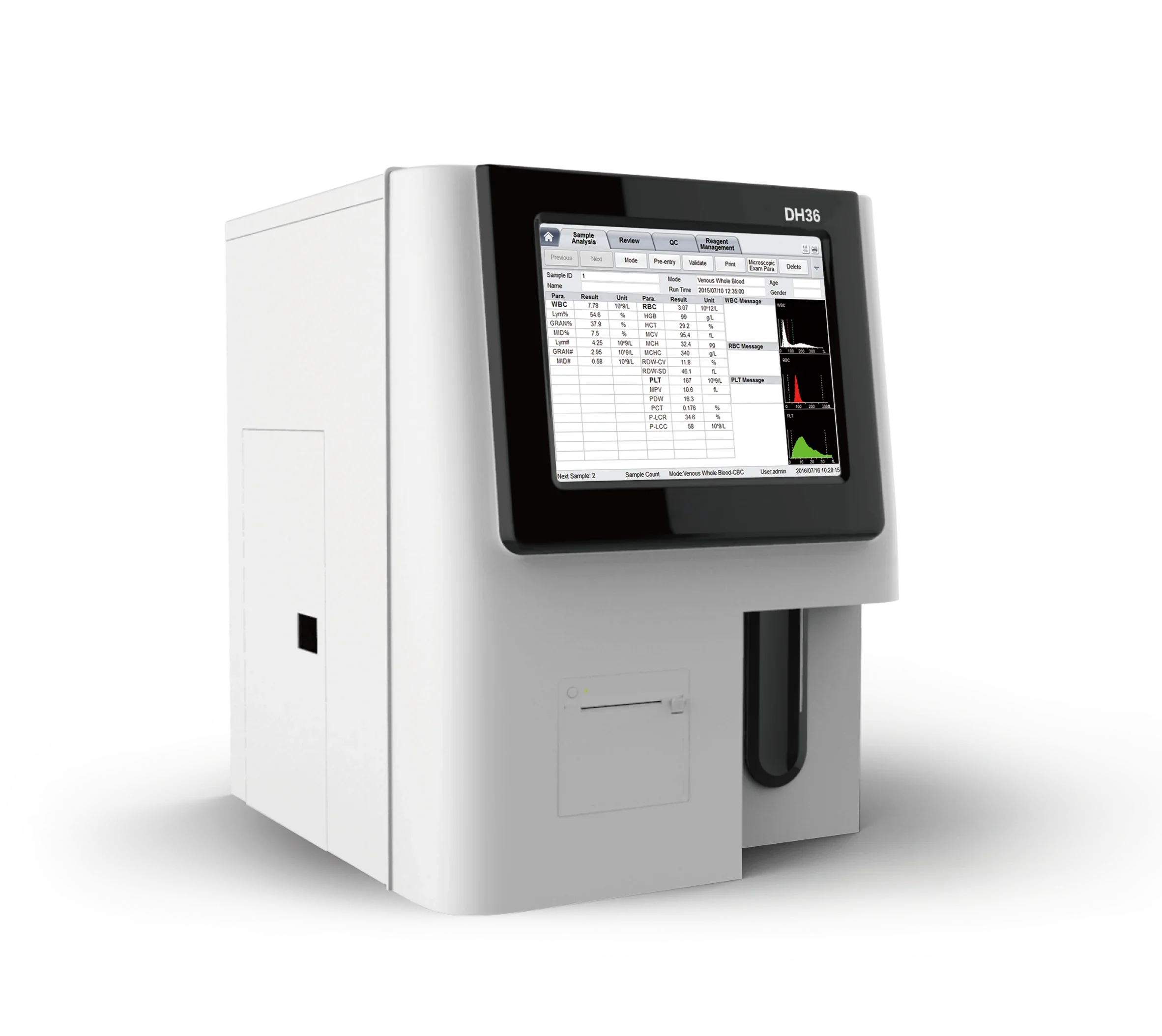 DH-36 Auto  analyzer  cell counter with cbc test machine