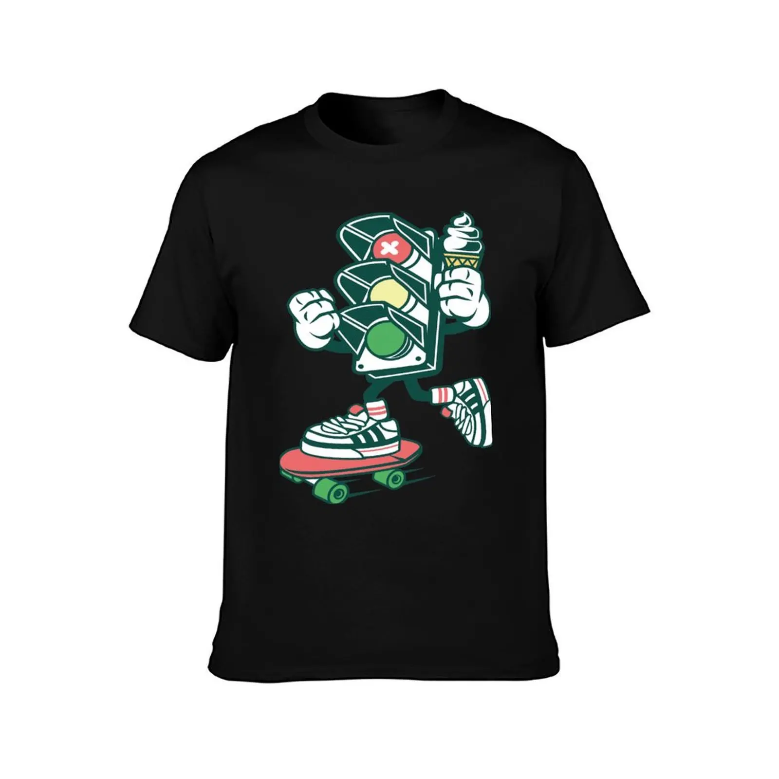 Traffic light cartoon T-Shirt Running Gym Short Sleeve Sports Tee T-Shirt