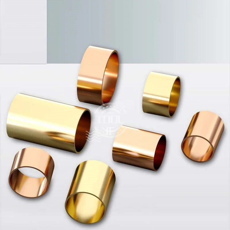 2Pcs Copper Sleeve  OD 3-20mm Slide Block Bearing Sleeve 6-50mm Length Custom Brass/Copper Bushings Rings Hollow Tubes for DIY