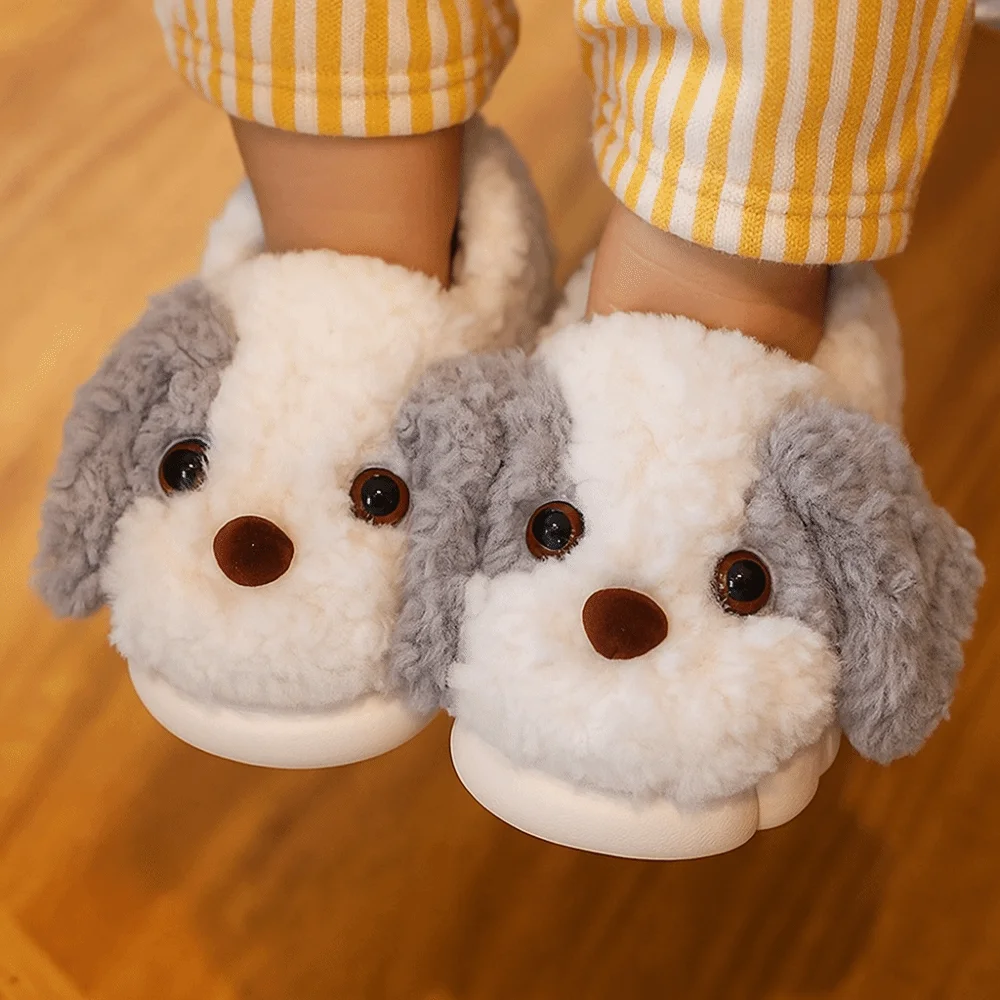 

New Cute Cartoon Children Slippers Keep Warm Floor Shoes Comfortable Non-slip Home Slippers Indoor