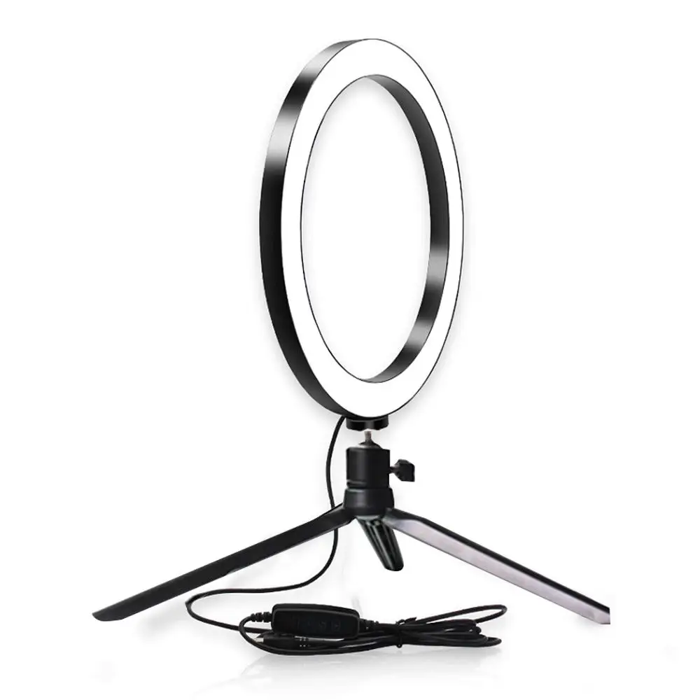 W/Tripod Ring Fill Light LED Ring Light Video Light Lamp Stand Makeup Three-Speed 2 in 1 Photography Selfie Universal Dimmable